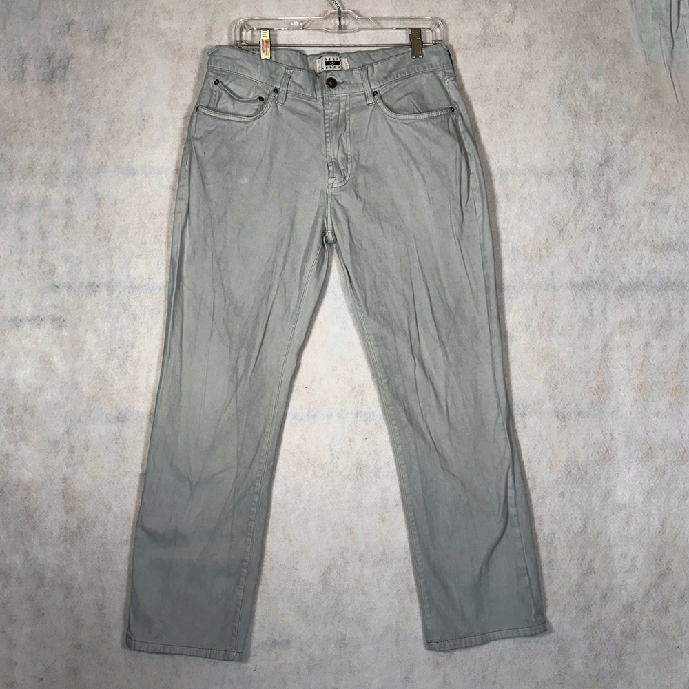 Joseph Abboud Pants Mens 34x30 Light Gray Good Casual Five Pocket Geometric - Picture 1 of 16